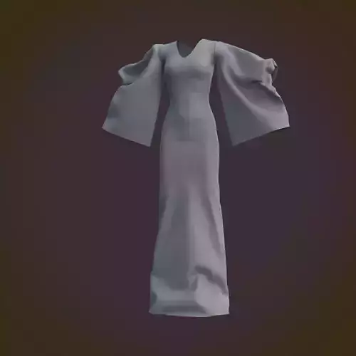 Kung Fu dress - 3D Female Vintage gown