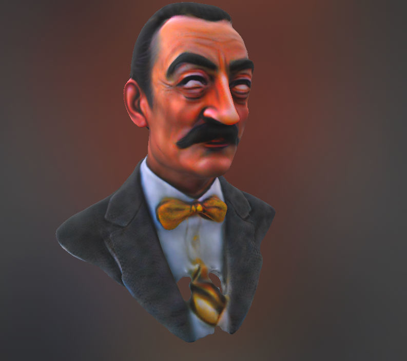 Salvador dali bust 3D print model_1