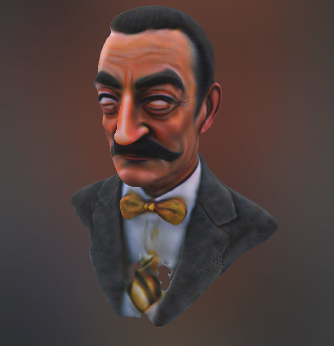 Salvador dali bust 3D print model_5