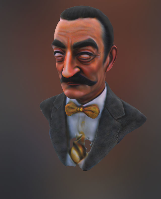 Salvador dali bust 3D print model_4