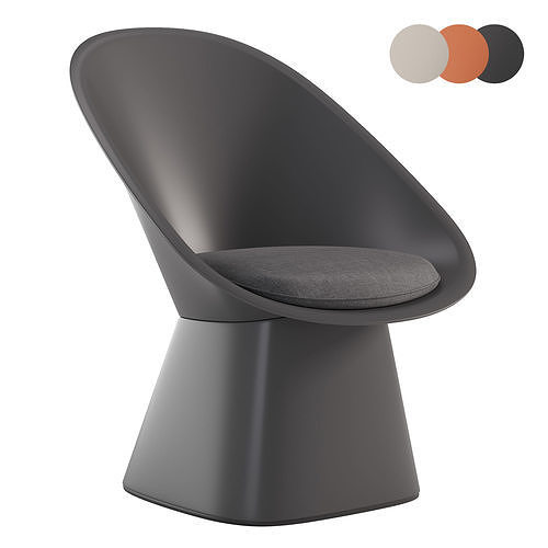 Sensu lounge chair Low-poly 3D model