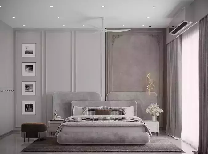 Bedroom interior scene 