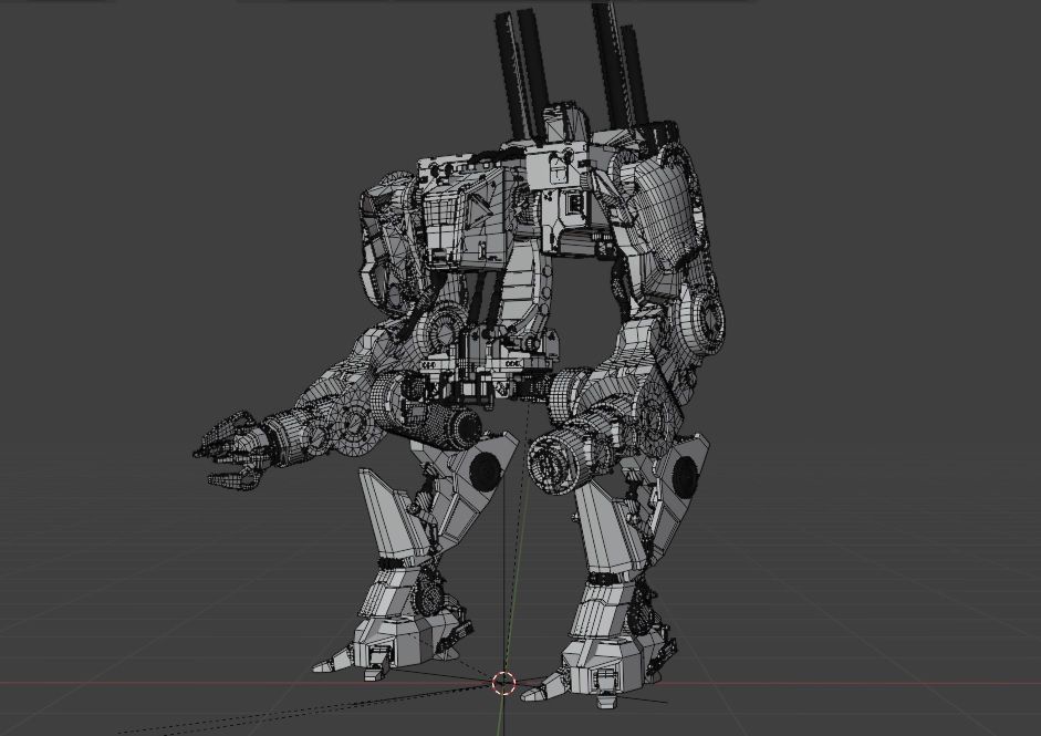 MECHA ROBOT ORANGE 3D model_3