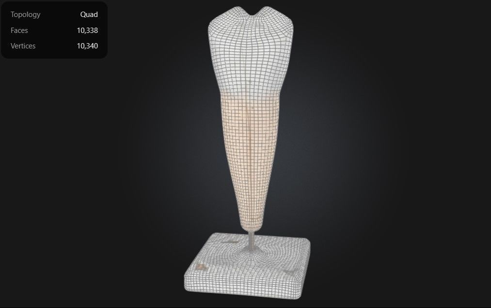 3D Model of Lower Single-Root Pre-Molar Tooth 3D print model_1