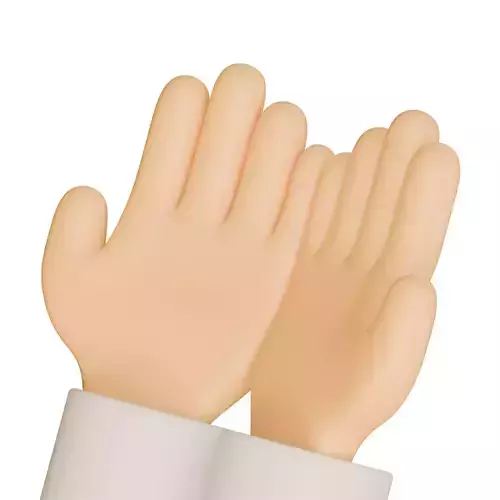 Islamic Pray Hand Gesture 3D Design Element