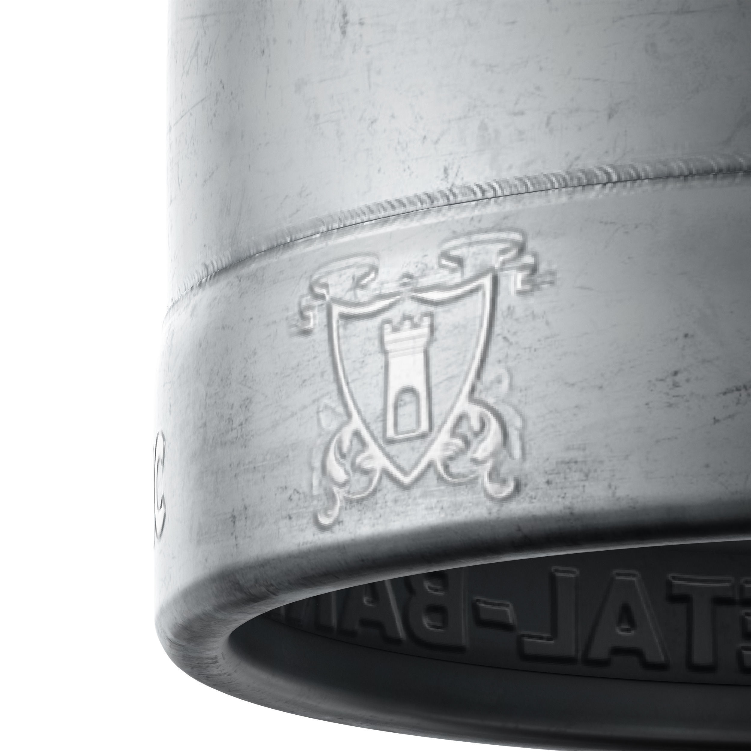 Beer Keg metal barrel barrel cylinder 3D model_16