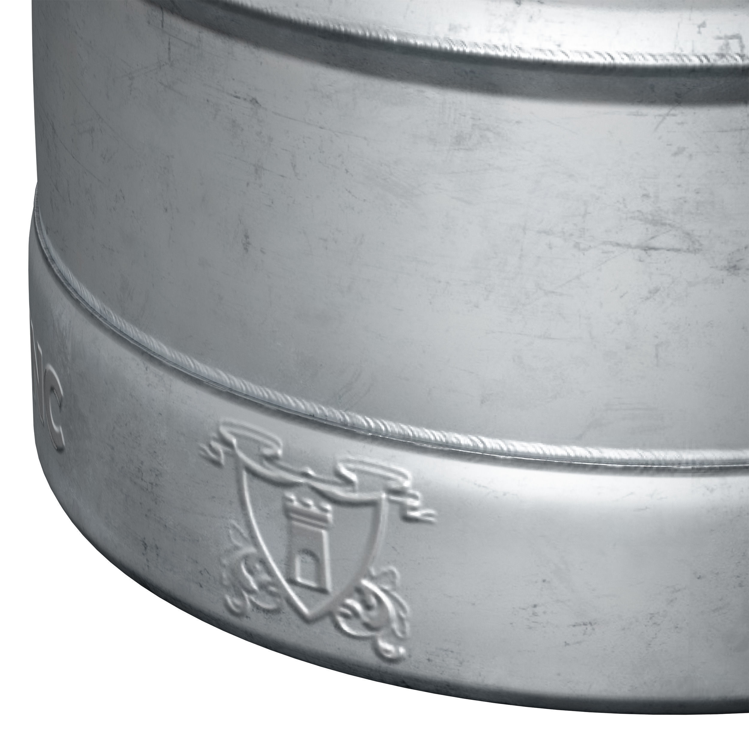 Beer Keg metal barrel barrel cylinder 3D model_17