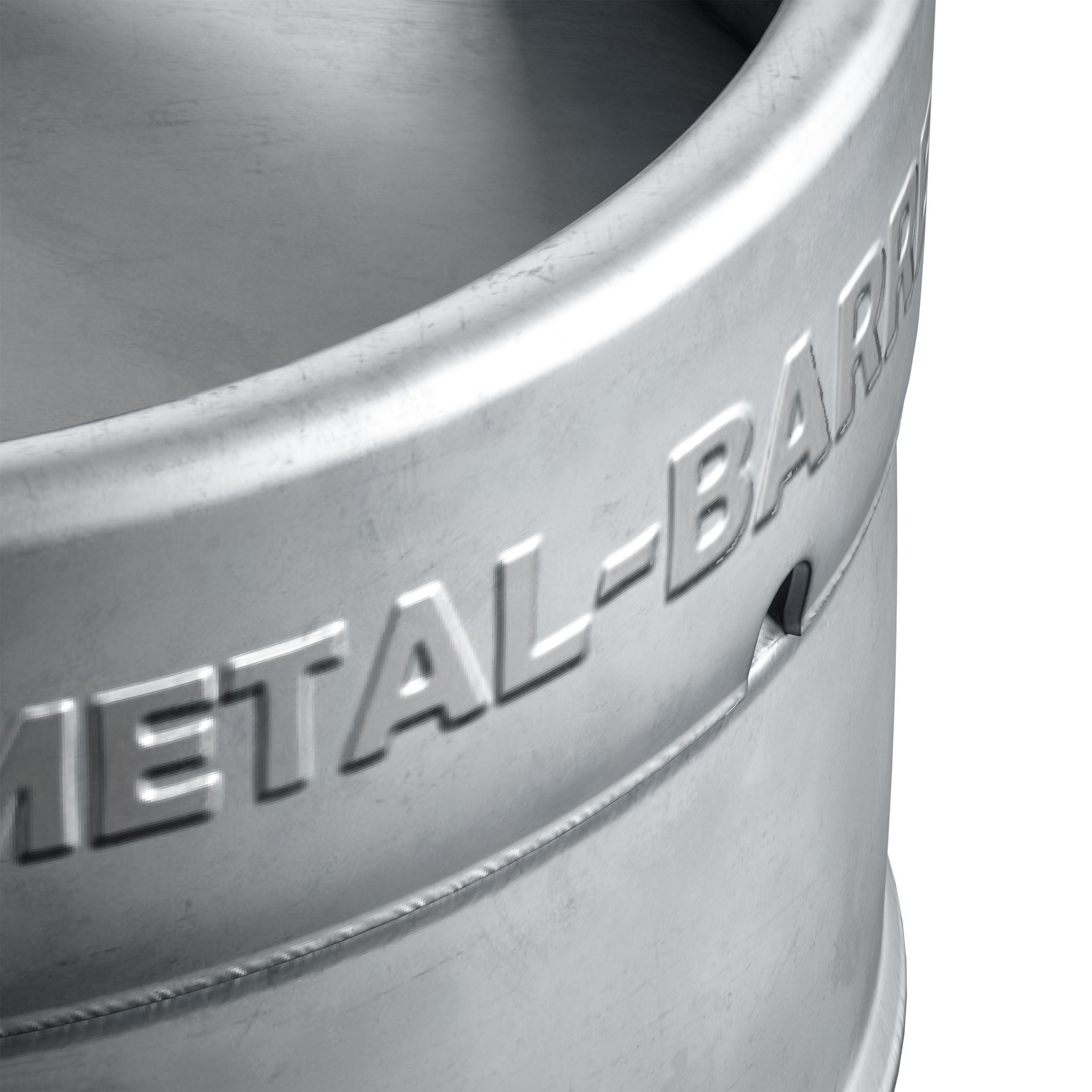 Beer Keg metal barrel barrel cylinder 3D model_14