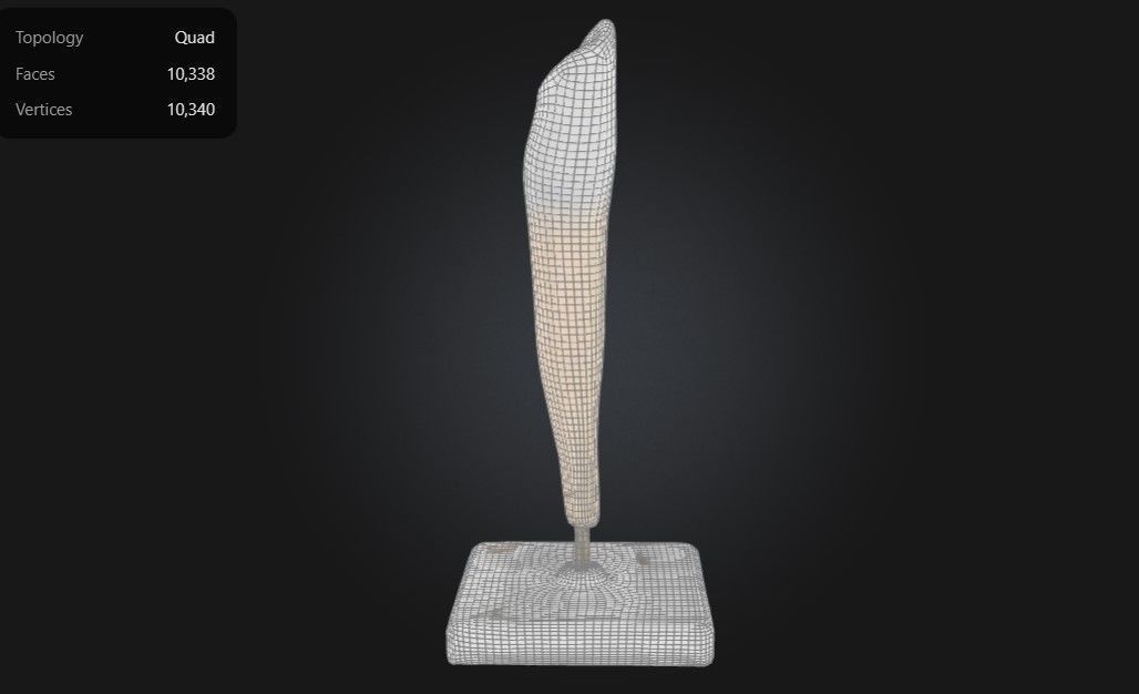 3D Model of Lower Canine Tooth 3D print model_2