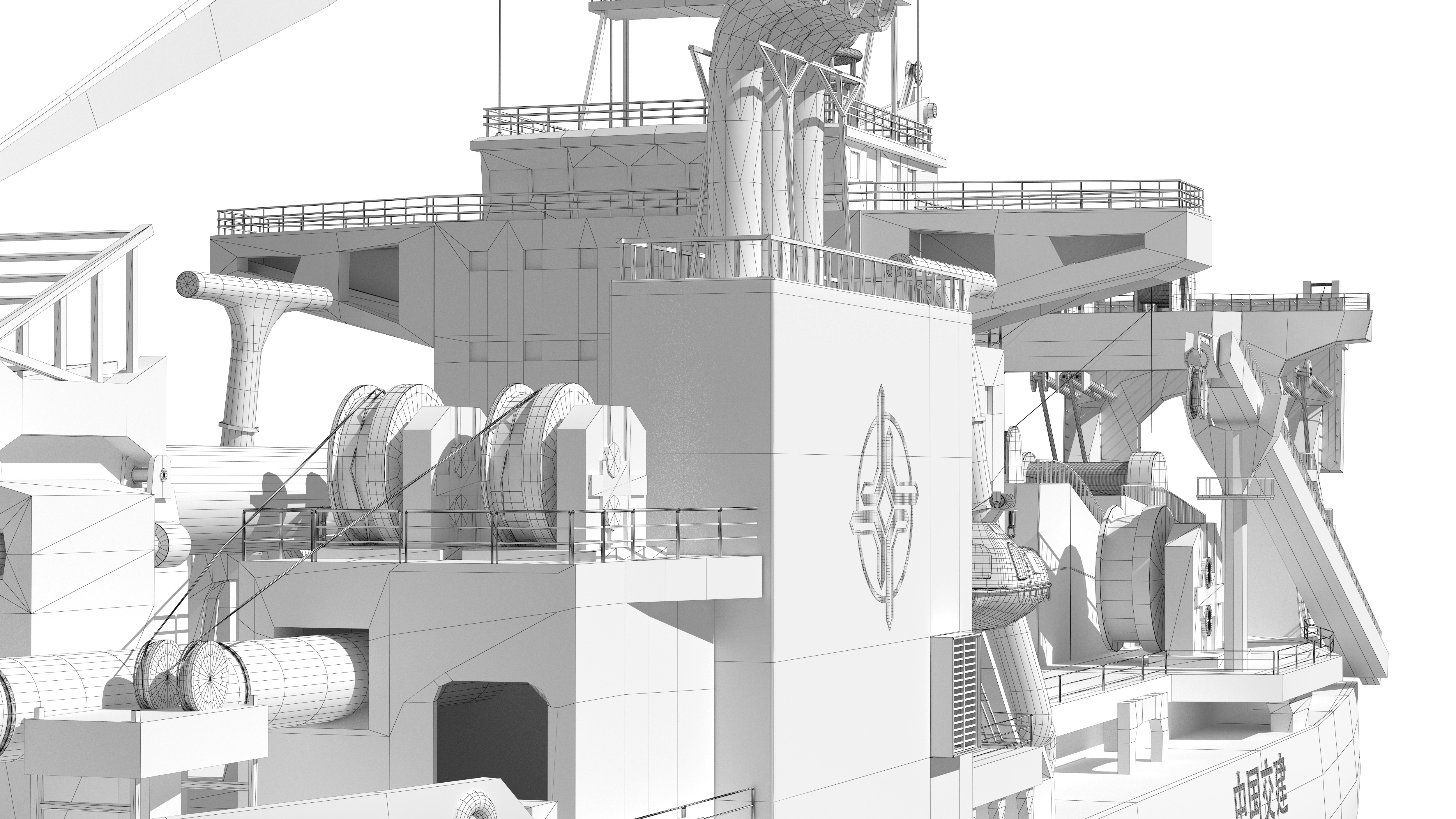 Tiankun Heavy-duty Self-propelled Cutter Suction Dredger 3D model_23