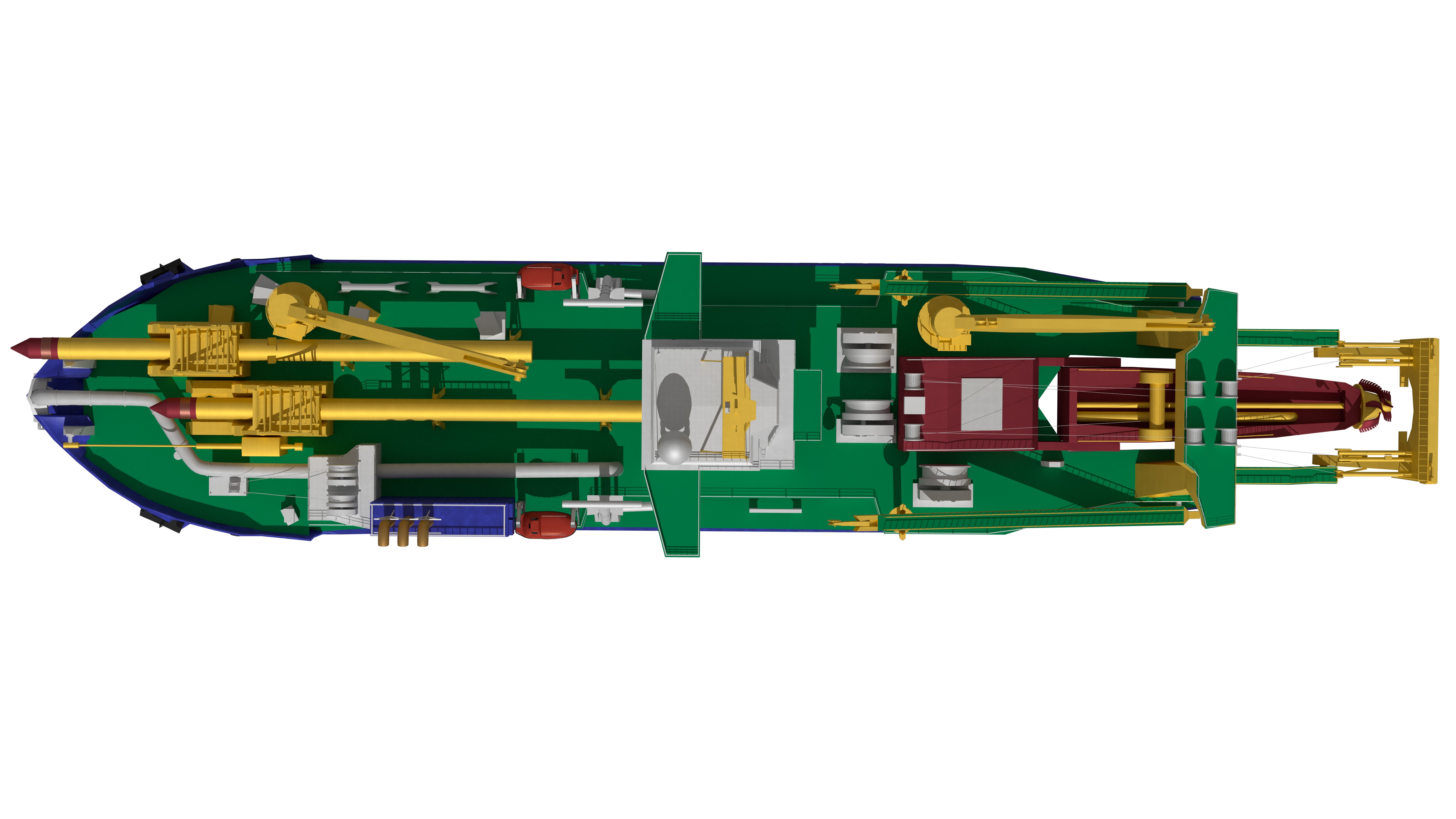 Tiankun Heavy-duty Self-propelled Cutter Suction Dredger 3D model_6