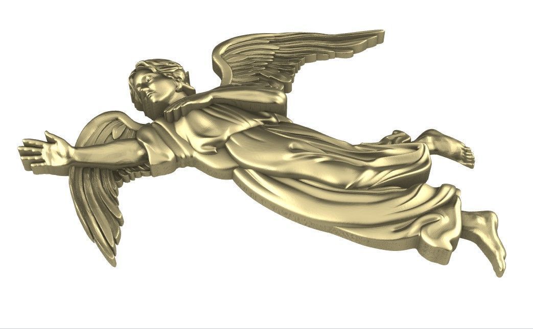 Angel Bas-Relief 3D Model for CNC and 3D Printing 3D print model_2