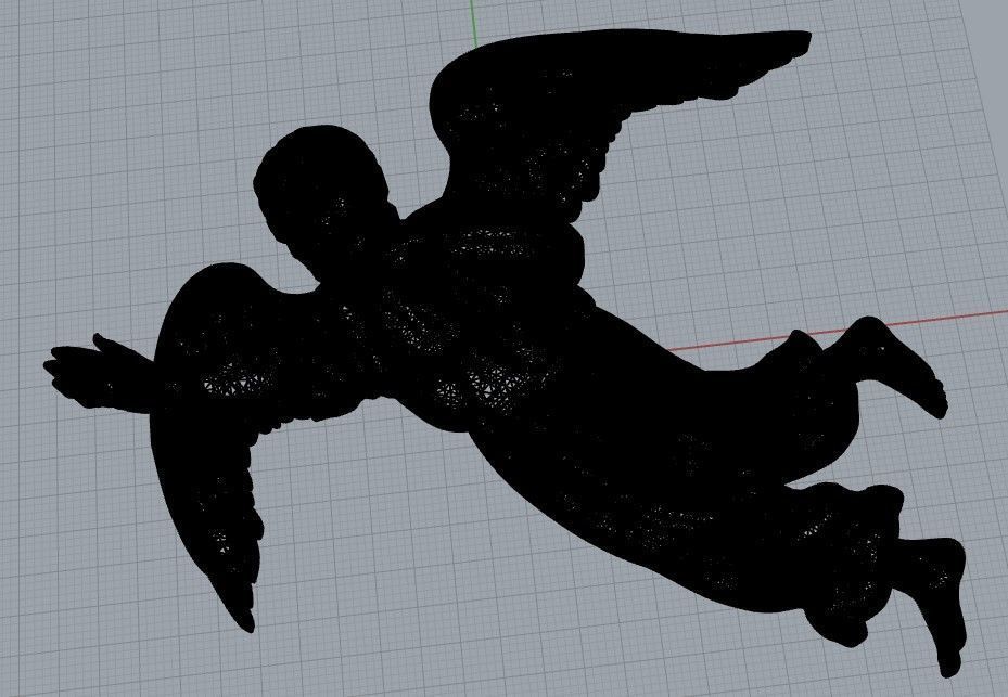 Angel Bas-Relief 3D Model for CNC and 3D Printing 3D print model_4