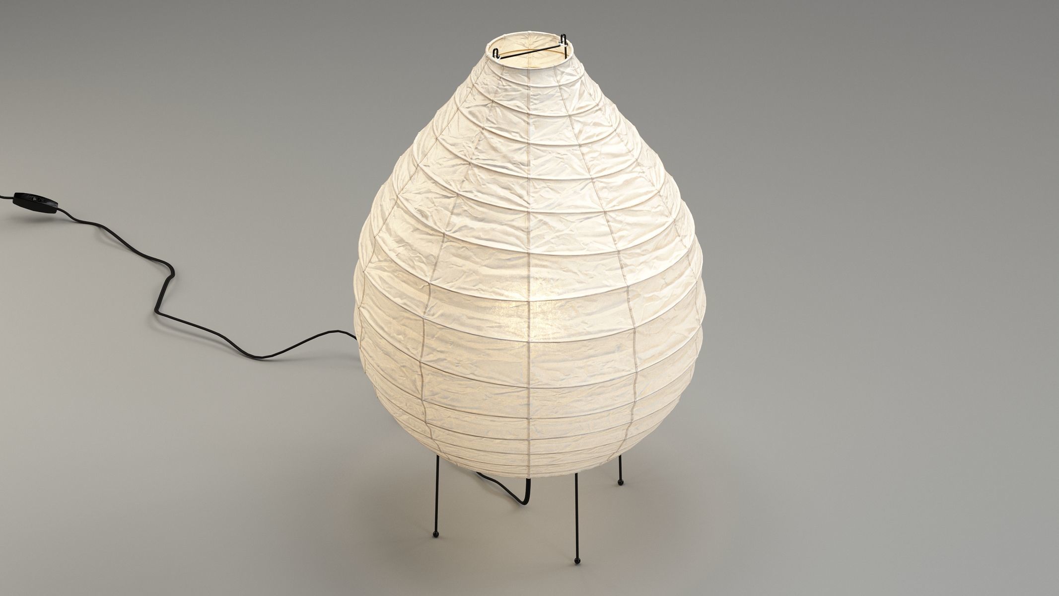 Akari 22N Lamp by Isamu Noguchi 3D model_2