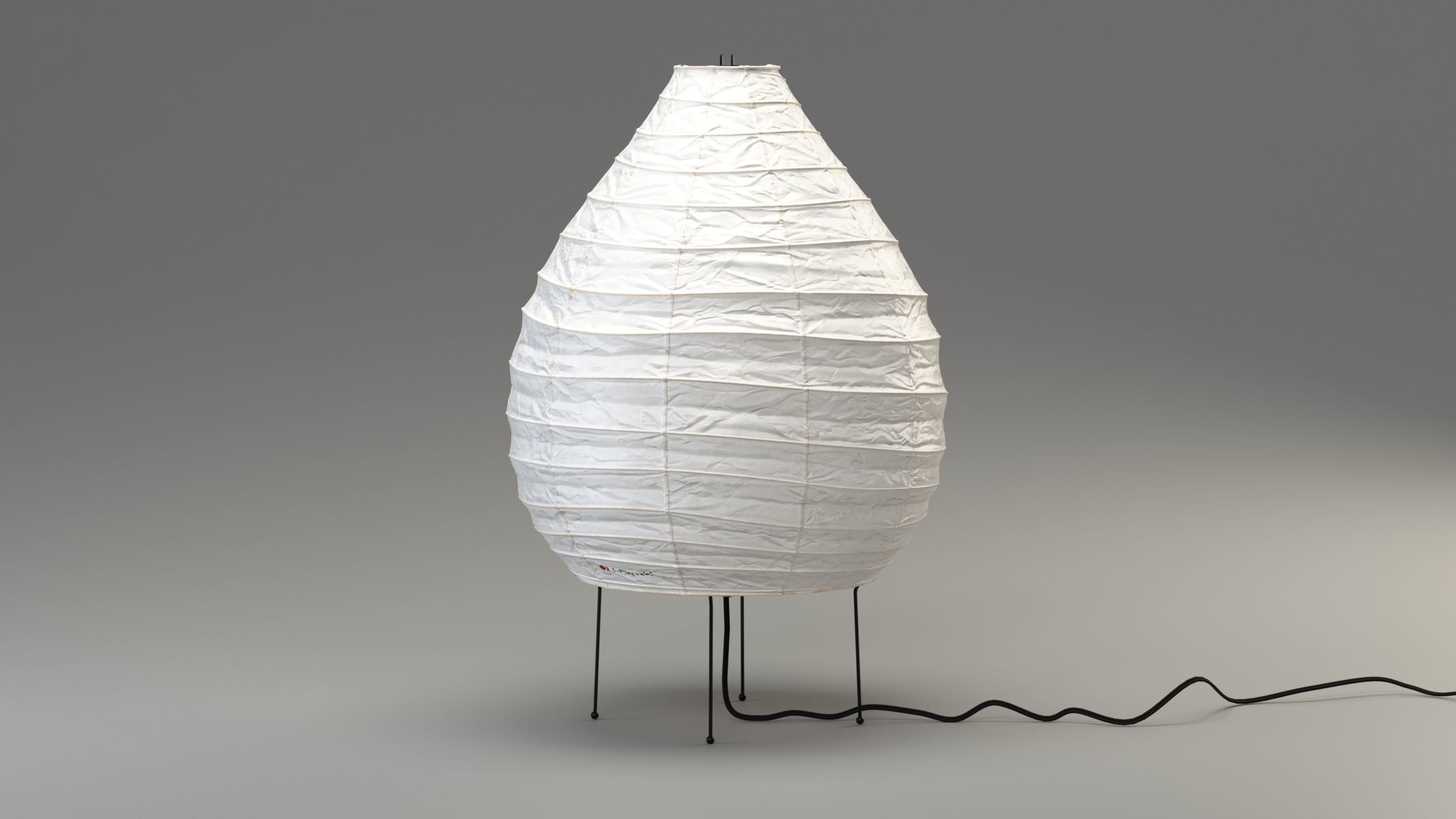 Akari 22N Lamp by Isamu Noguchi 3D model_1