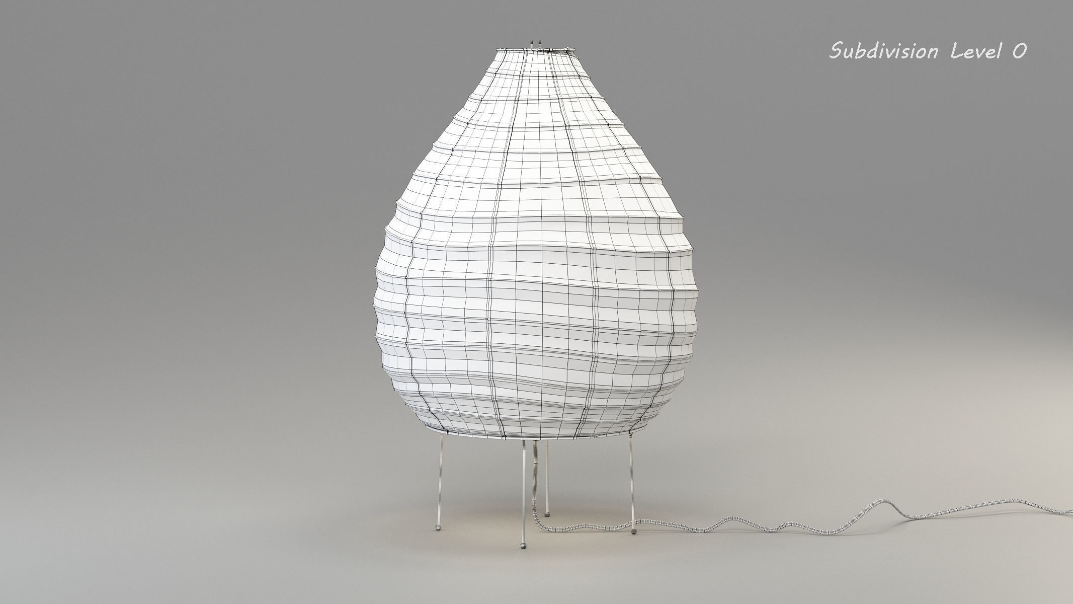 Akari 22N Lamp by Isamu Noguchi 3D model_7