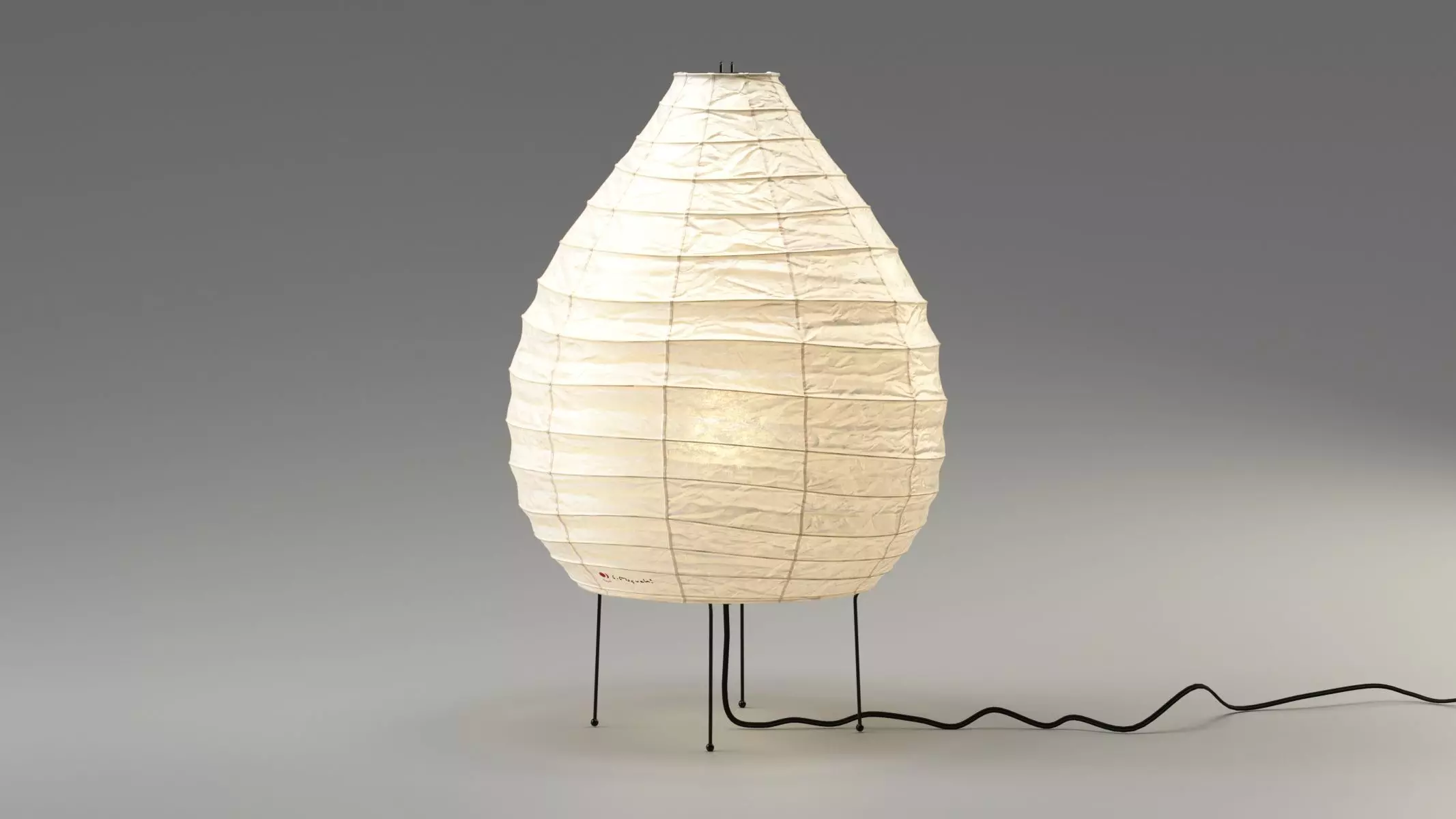 Akari 22N Lamp by Isamu Noguchi 3D model_0