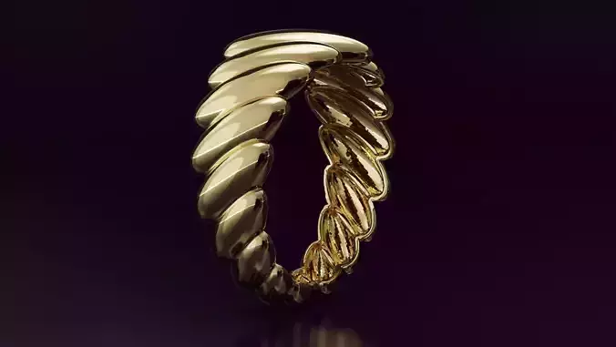 free form bead band Ring N08