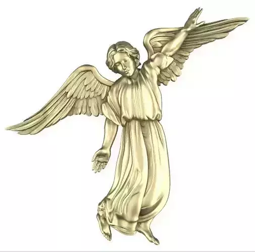 Angel Bas-Relief Model for CNC and 3D Printing 3D print model