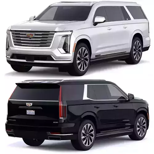Cadillac Escalade Luxury  ESV Luxury Platinum 2025 3D model