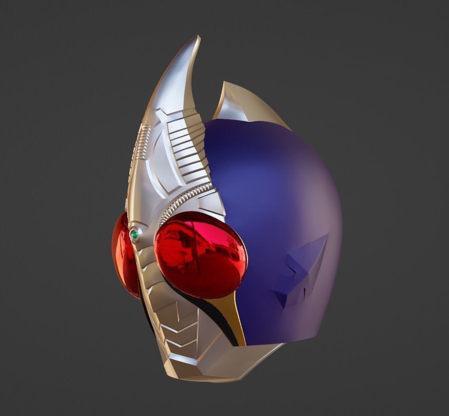 Kamen Rider Blade Helmet 3D print model_2