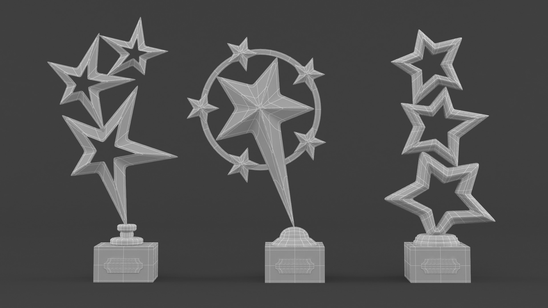Trophy Cups 3D model_7
