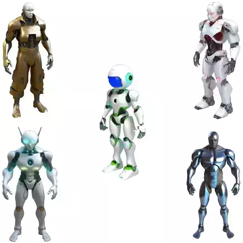 Sci-Fi Android Character Collection 3D print model