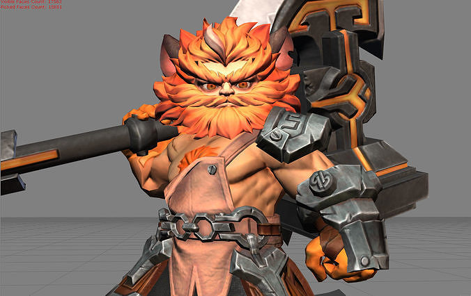 Aulus Warrior of Ferocity Low-poly 3D model