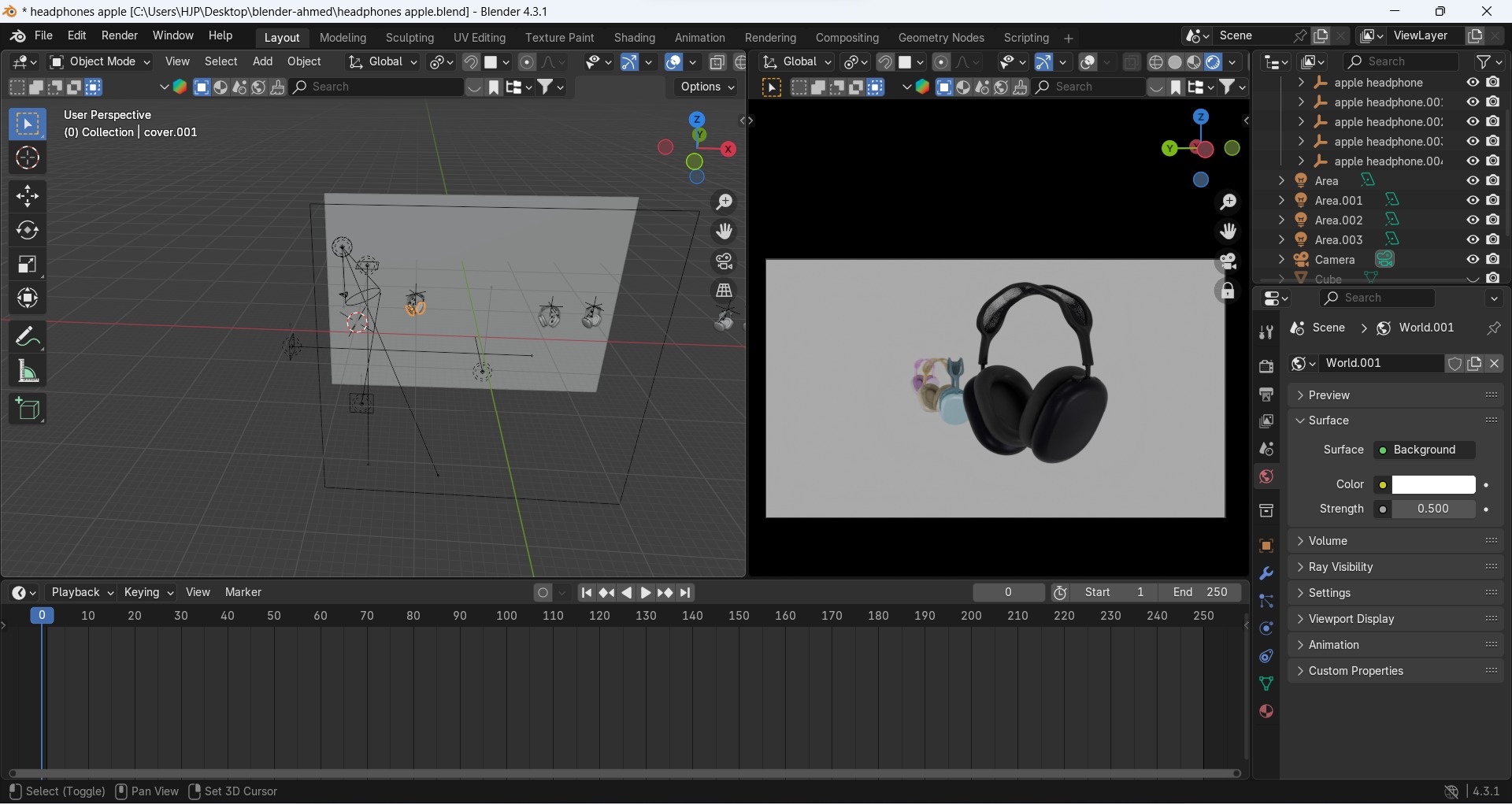Apple AirPods Max Wireless Over-Ear Headphones 3D model_28