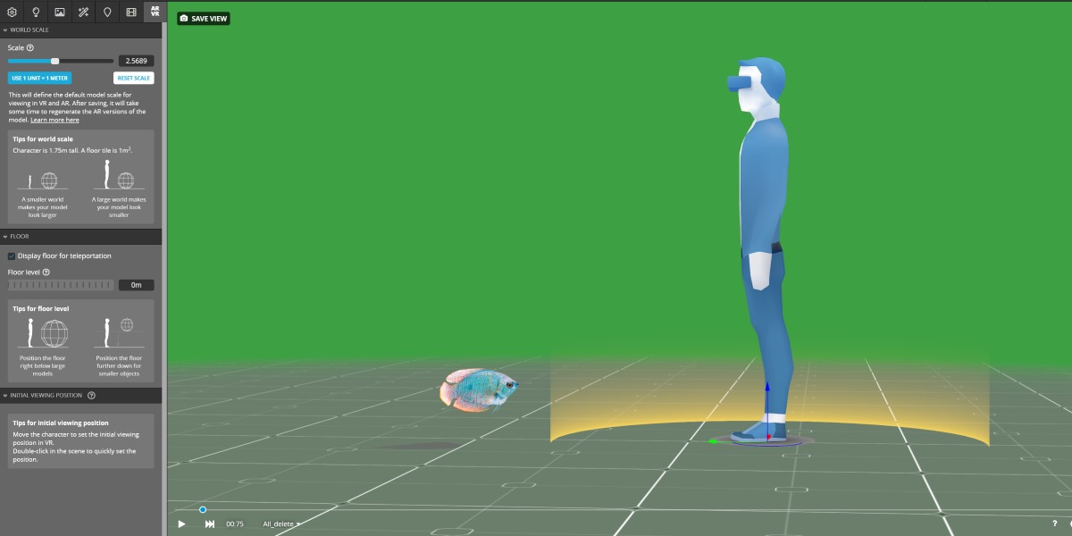 Gourami Fish Low-poly 3D model_3