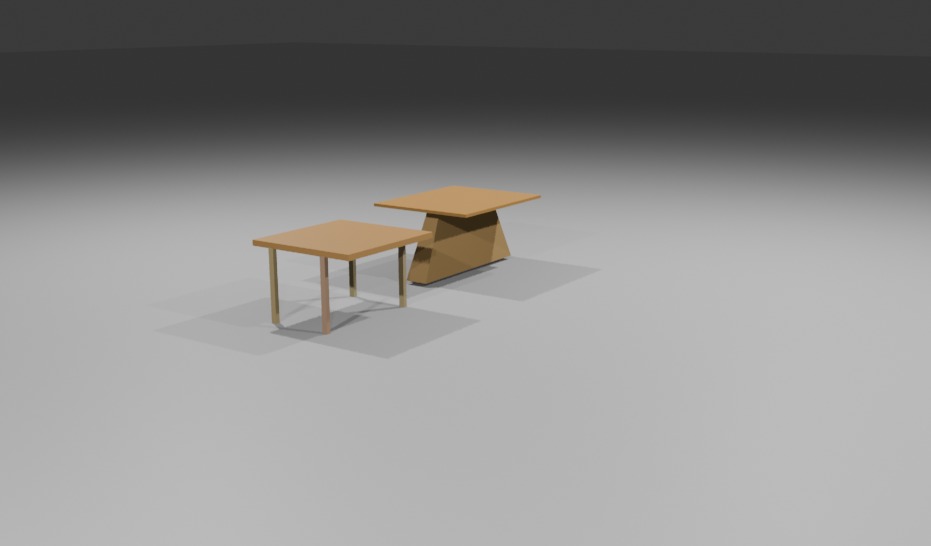 3d model of 2 tables  Low-poly 3D model_2