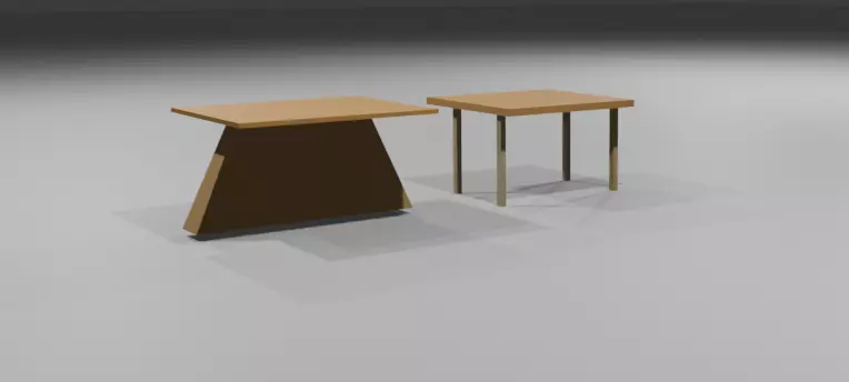 3d model of 2 tables  Low-poly 3D model_0