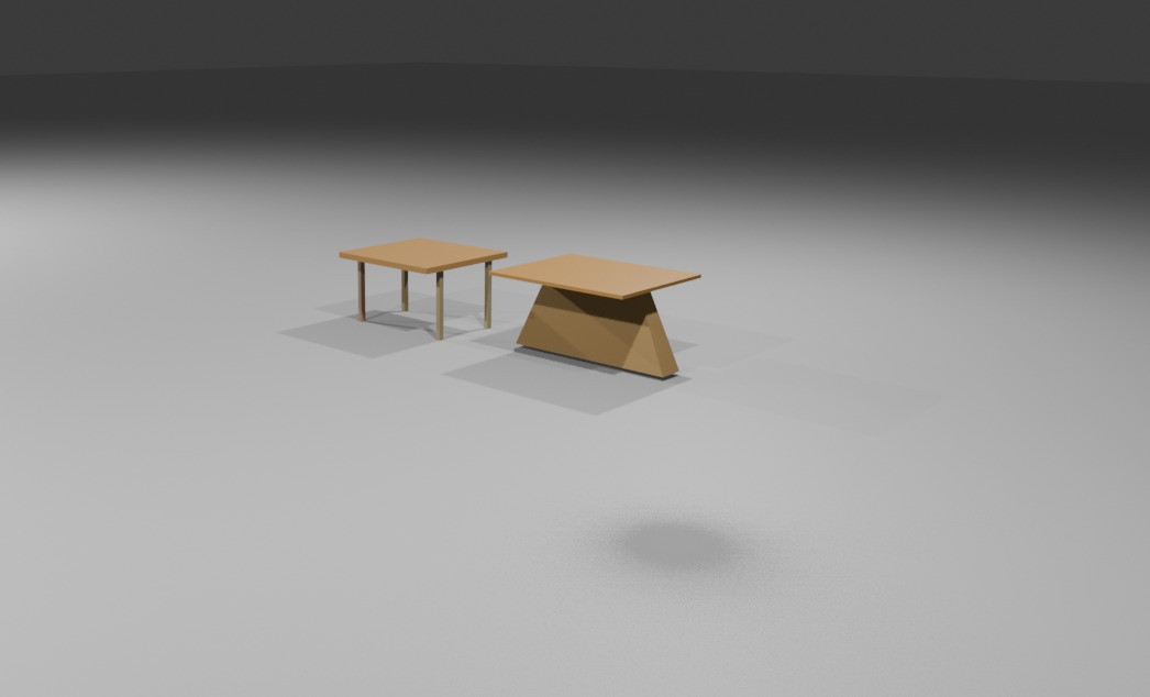 3d model of 2 tables  Low-poly 3D model_3