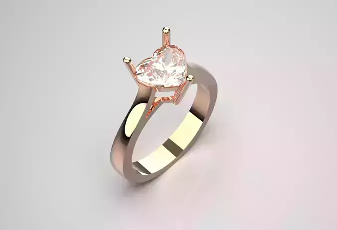heart solitaire ring sr0033