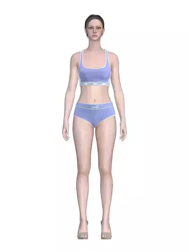 Puma Sports Bra and Underwear 3D Model  Low-poly 3D model
