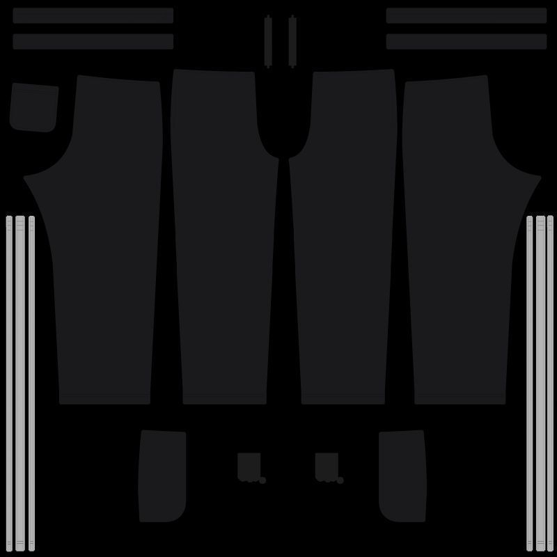 Style3D Knee Pleat Sweatpants 3D model_10