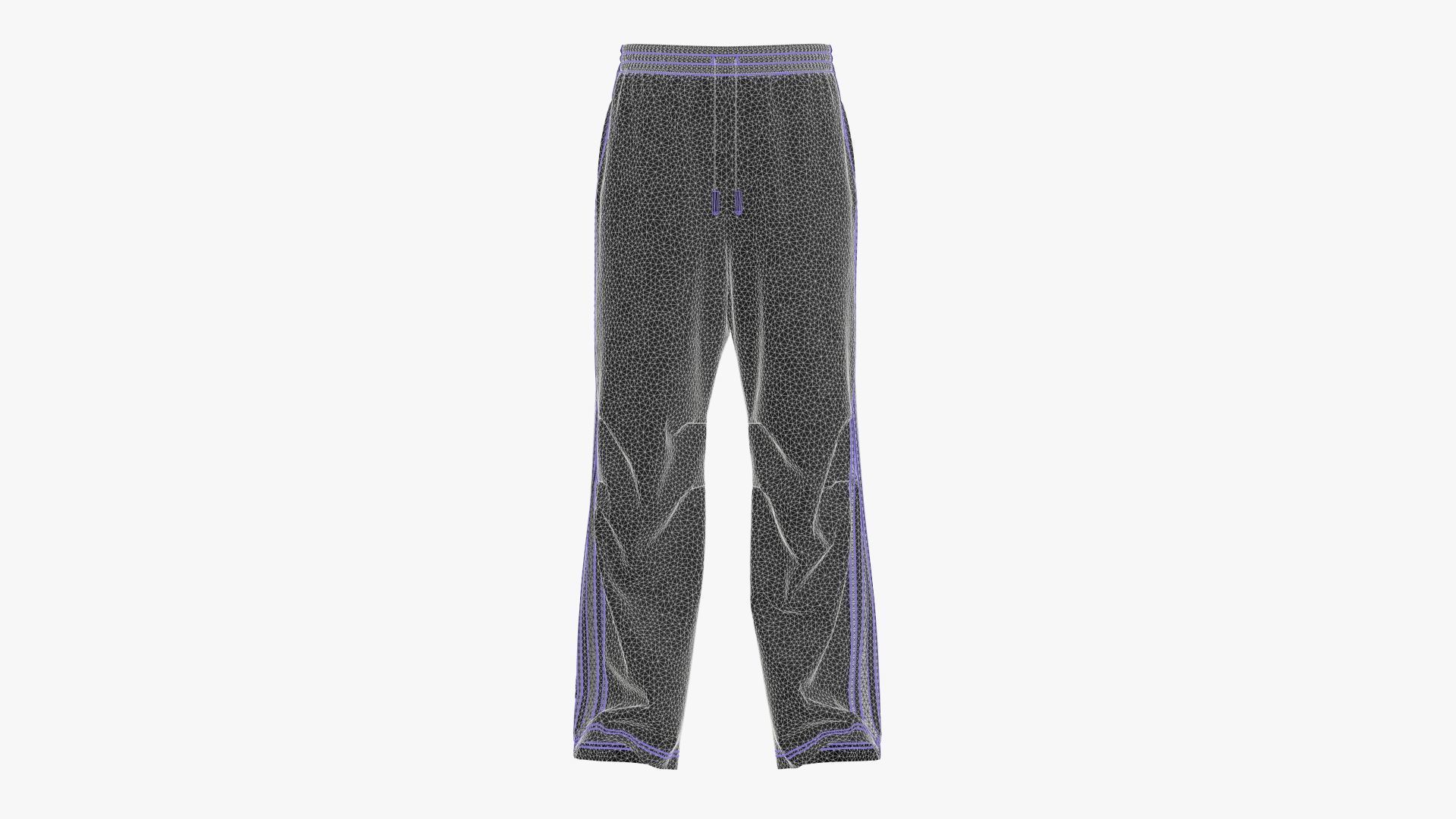 Style3D Knee Pleat Sweatpants 3D model_9