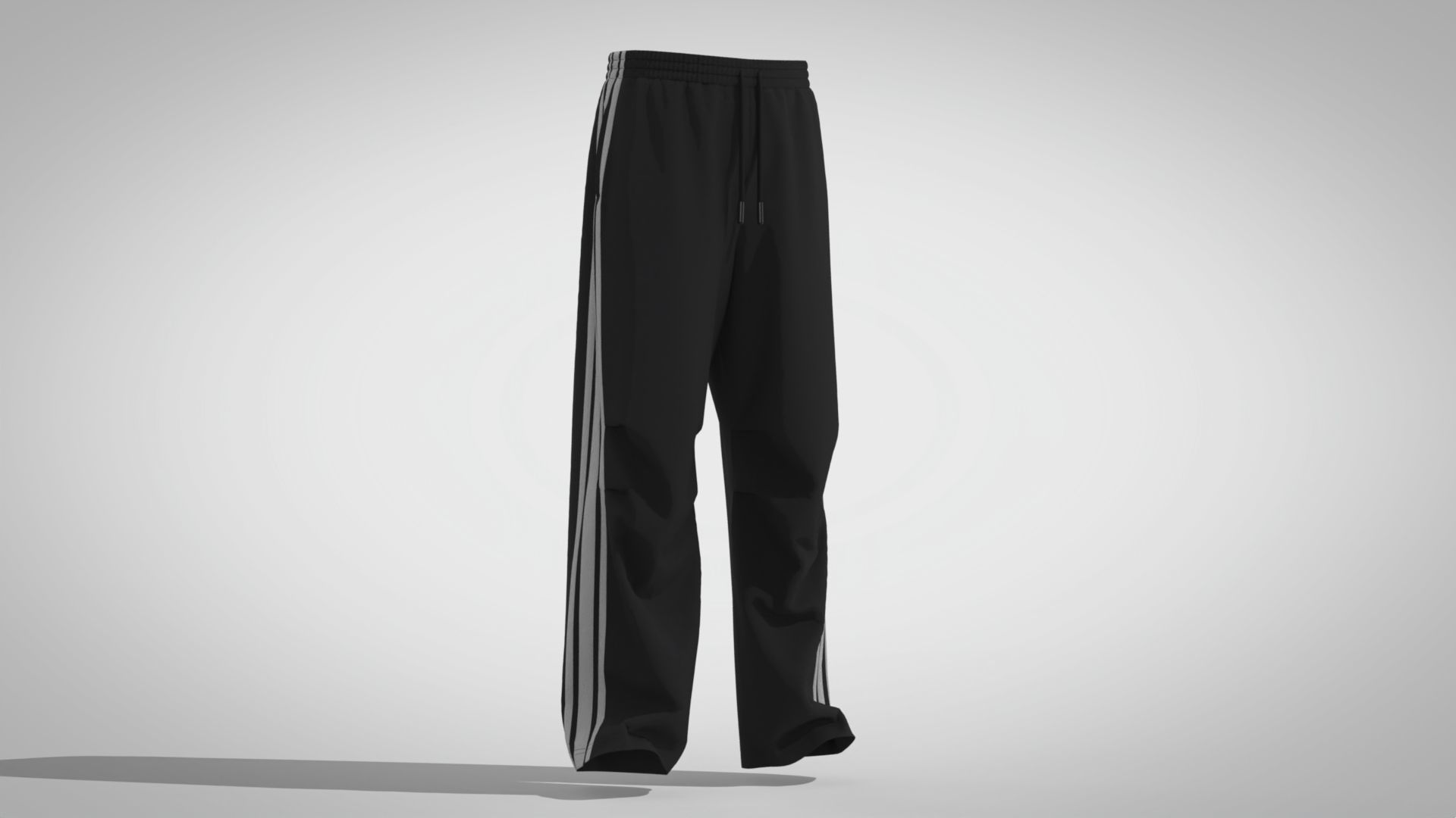 Style3D Knee Pleat Sweatpants 3D model_5