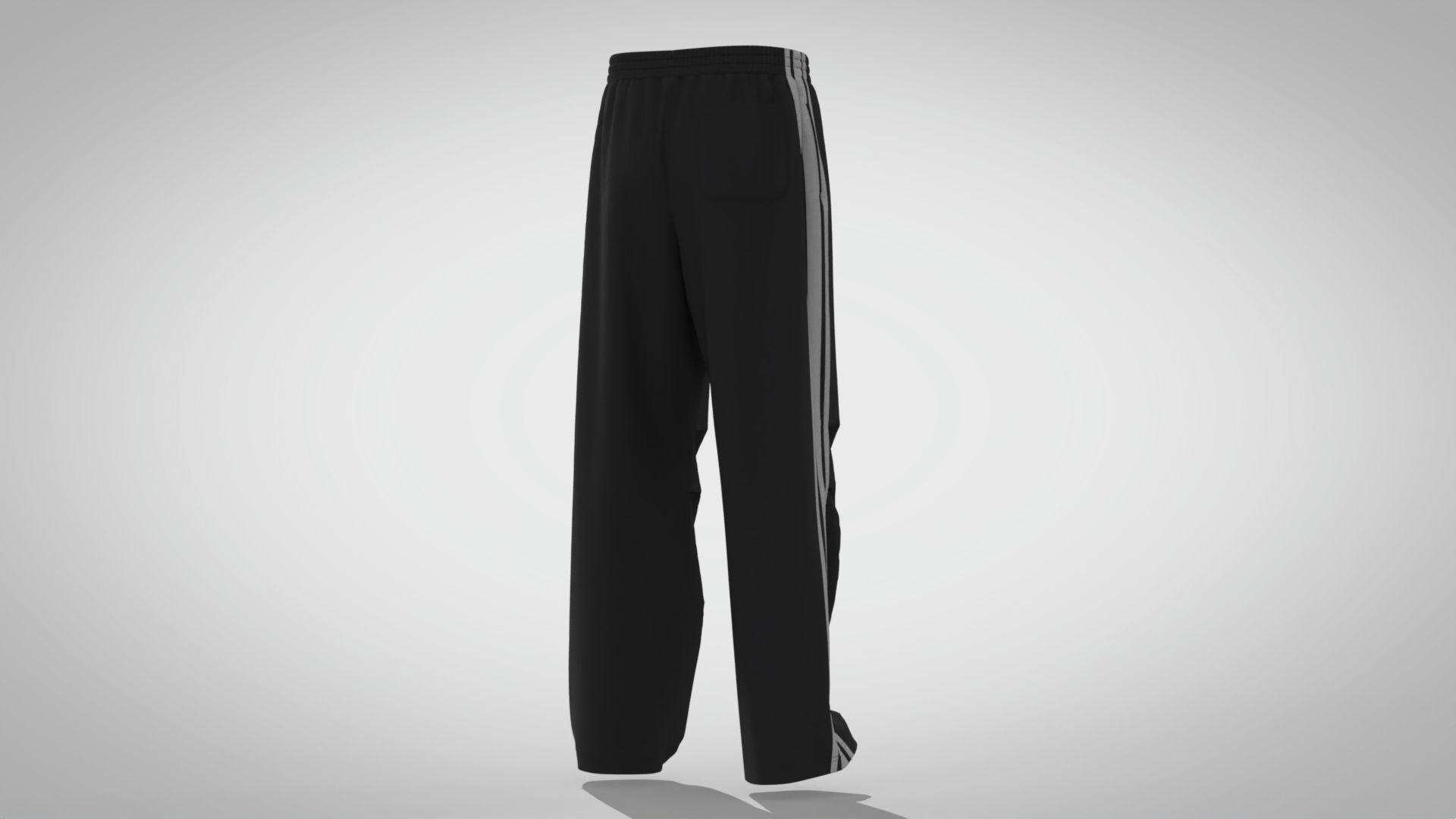 Style3D Knee Pleat Sweatpants 3D model_7