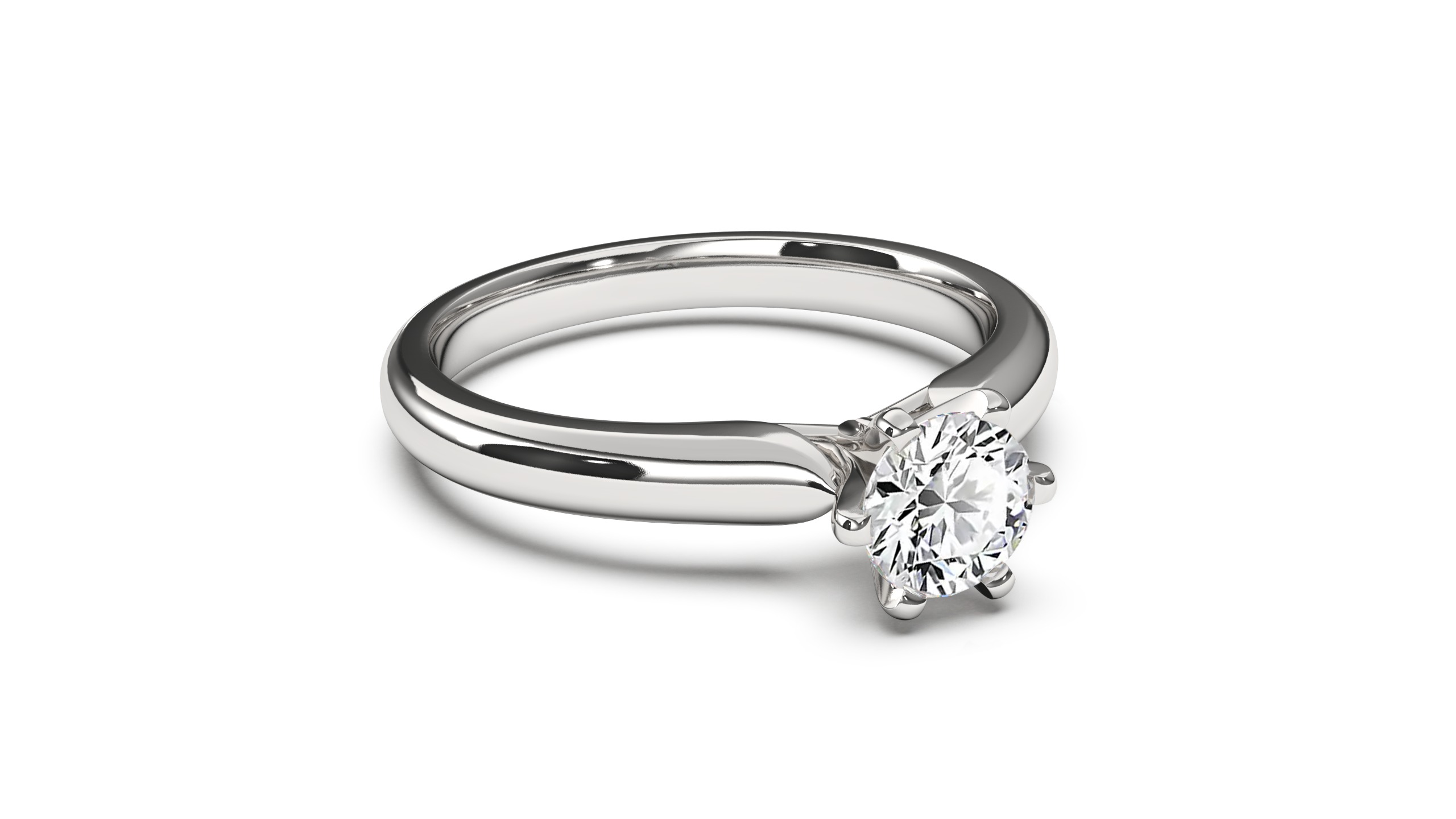 1 Ct Engagement ring 3dm stl obj 3D print model R056 EU50-60 3D print model_5