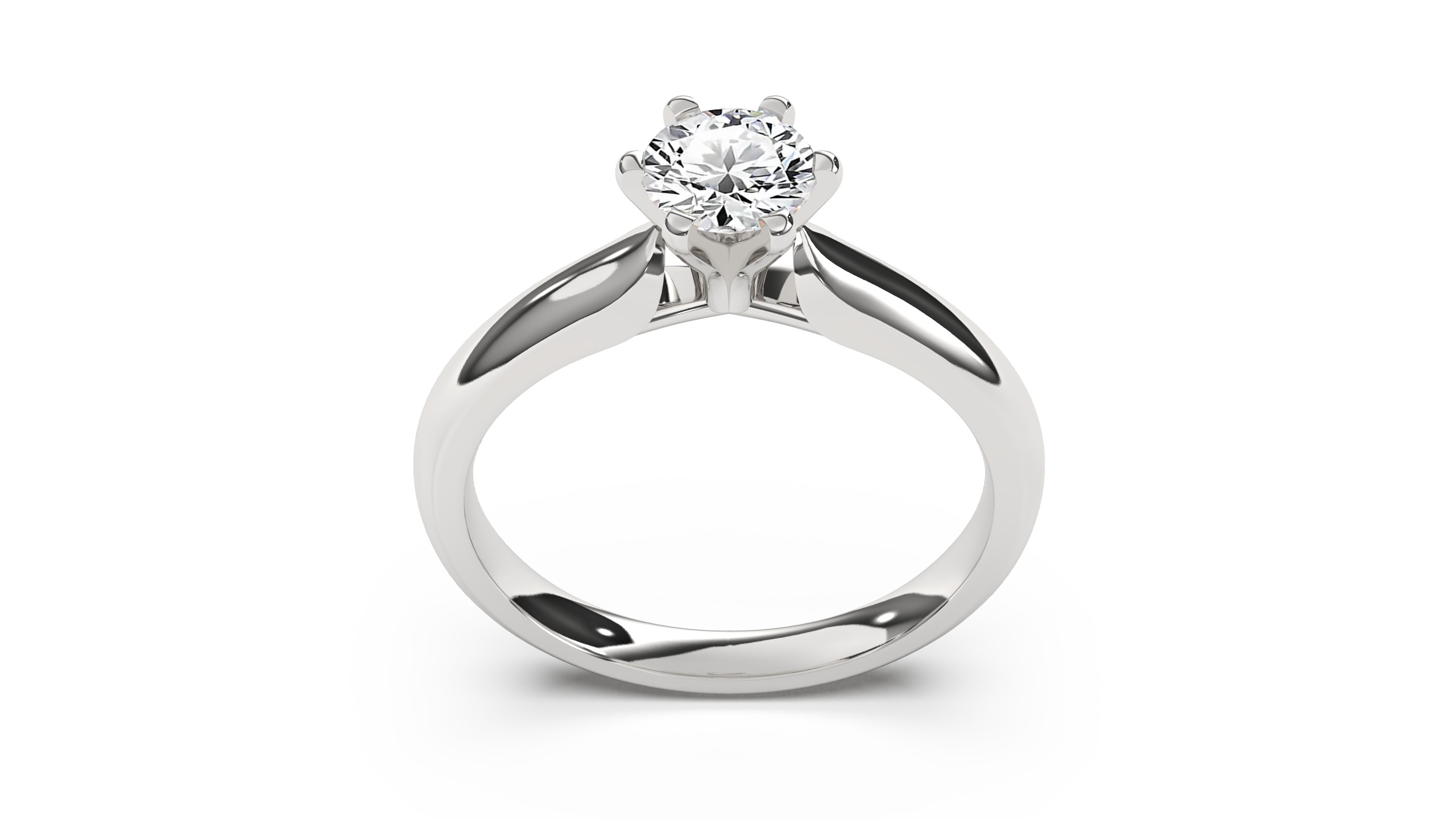 1 Ct Engagement ring 3dm stl obj 3D print model R056 EU50-60 3D print model_2