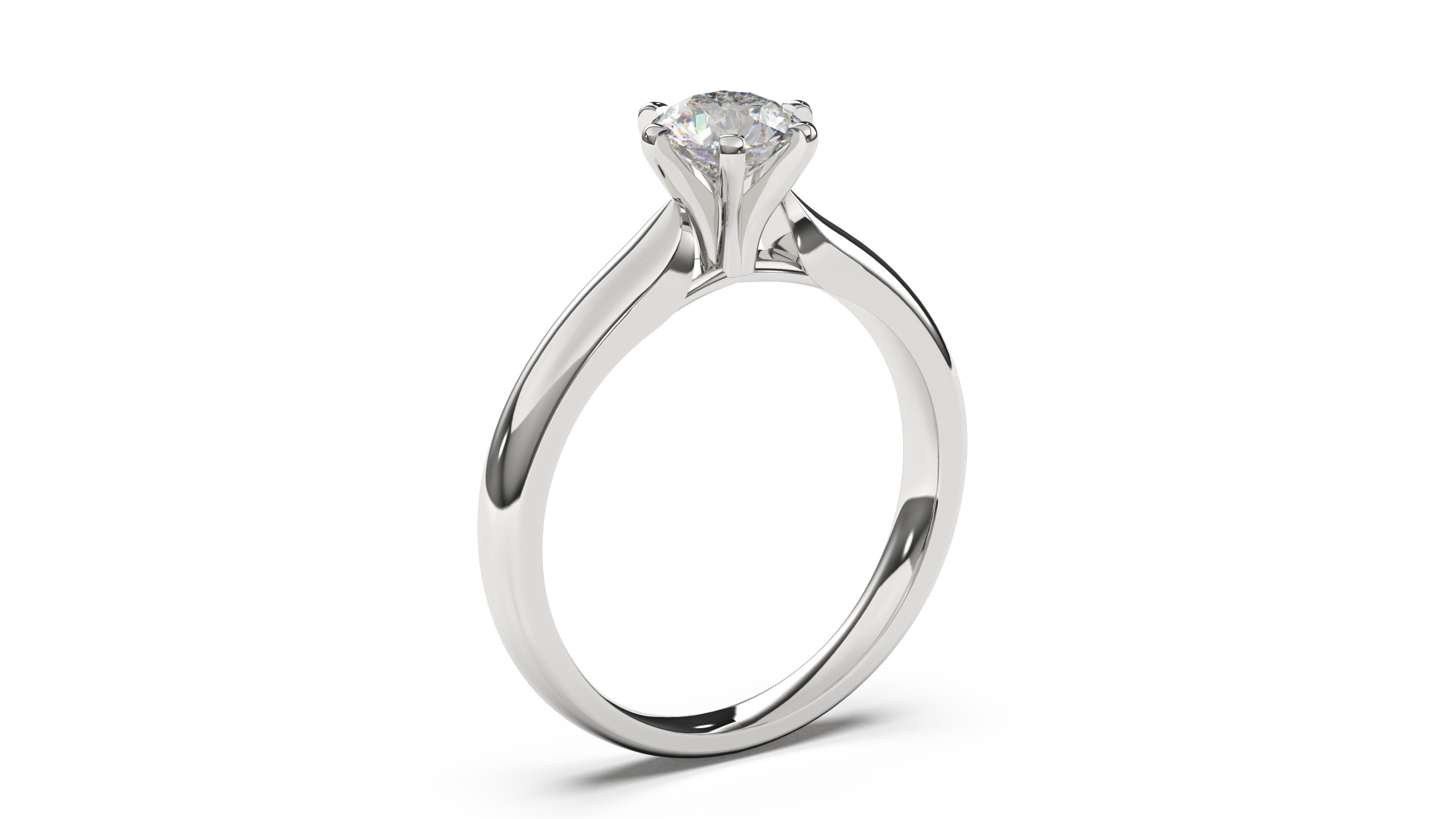 1 Ct Engagement ring 3dm stl obj 3D print model R056 EU50-60 3D print model_4