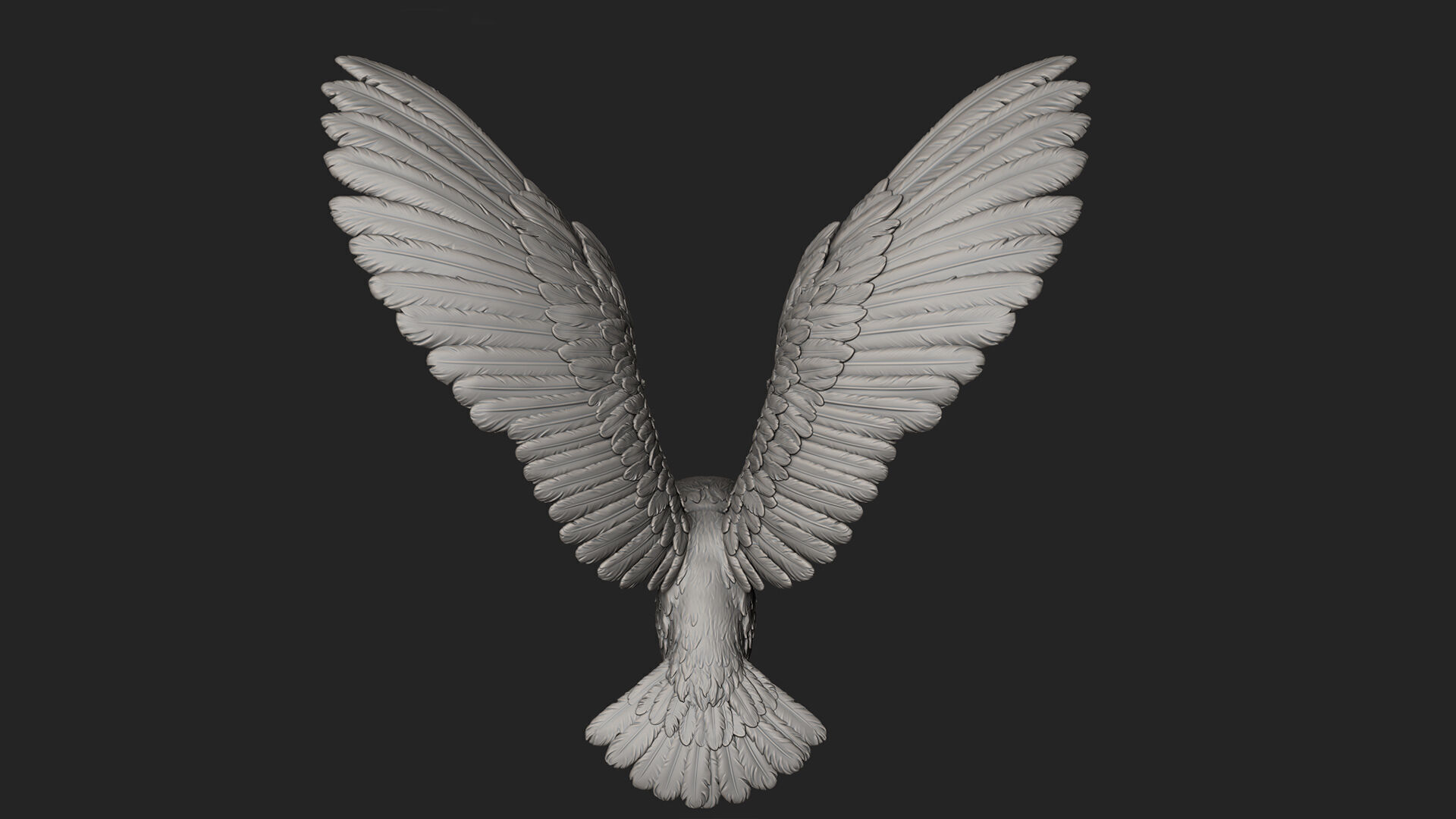 Flying Owl  -  3D Sculpting 3D print model_26