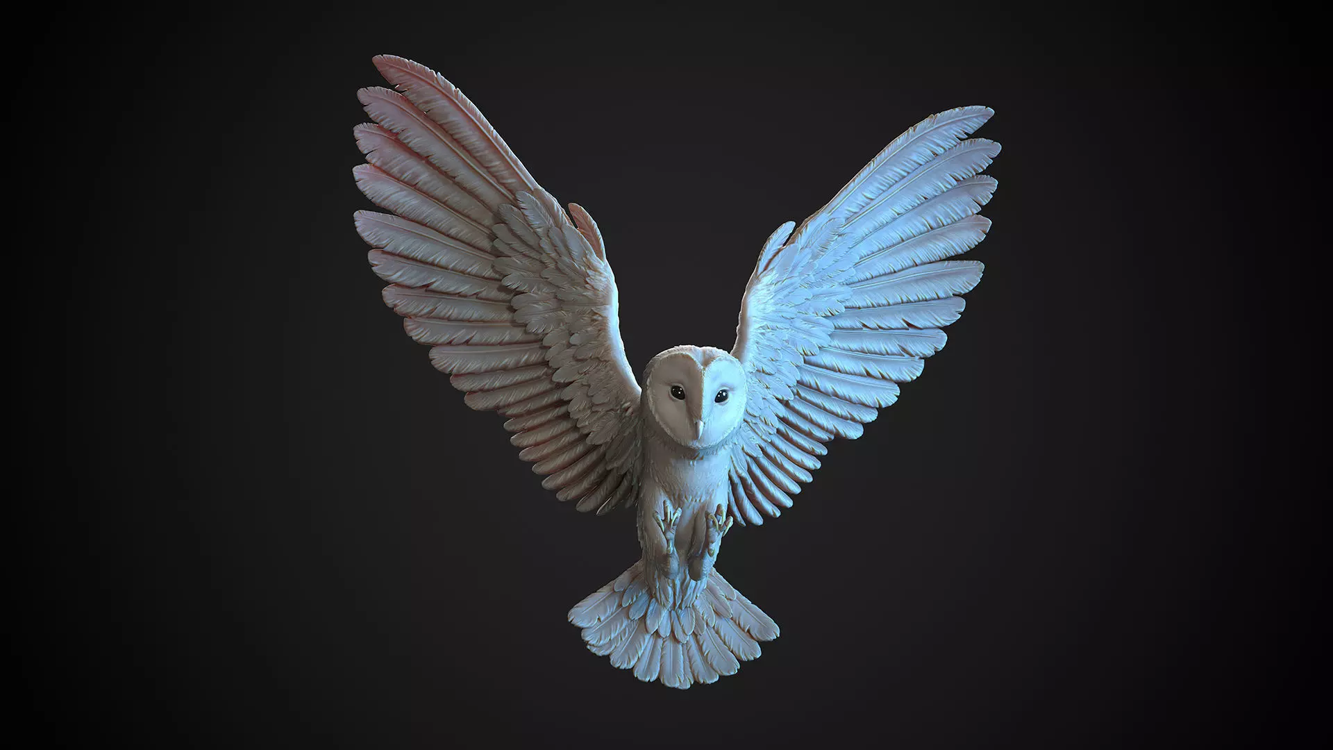 Flying Owl  -  3D Sculpting 3D print model_0