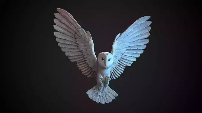 Flying Owl  -  3D Sculpting 3D print model Flying Owl  -  3D Sculpting 3D print model