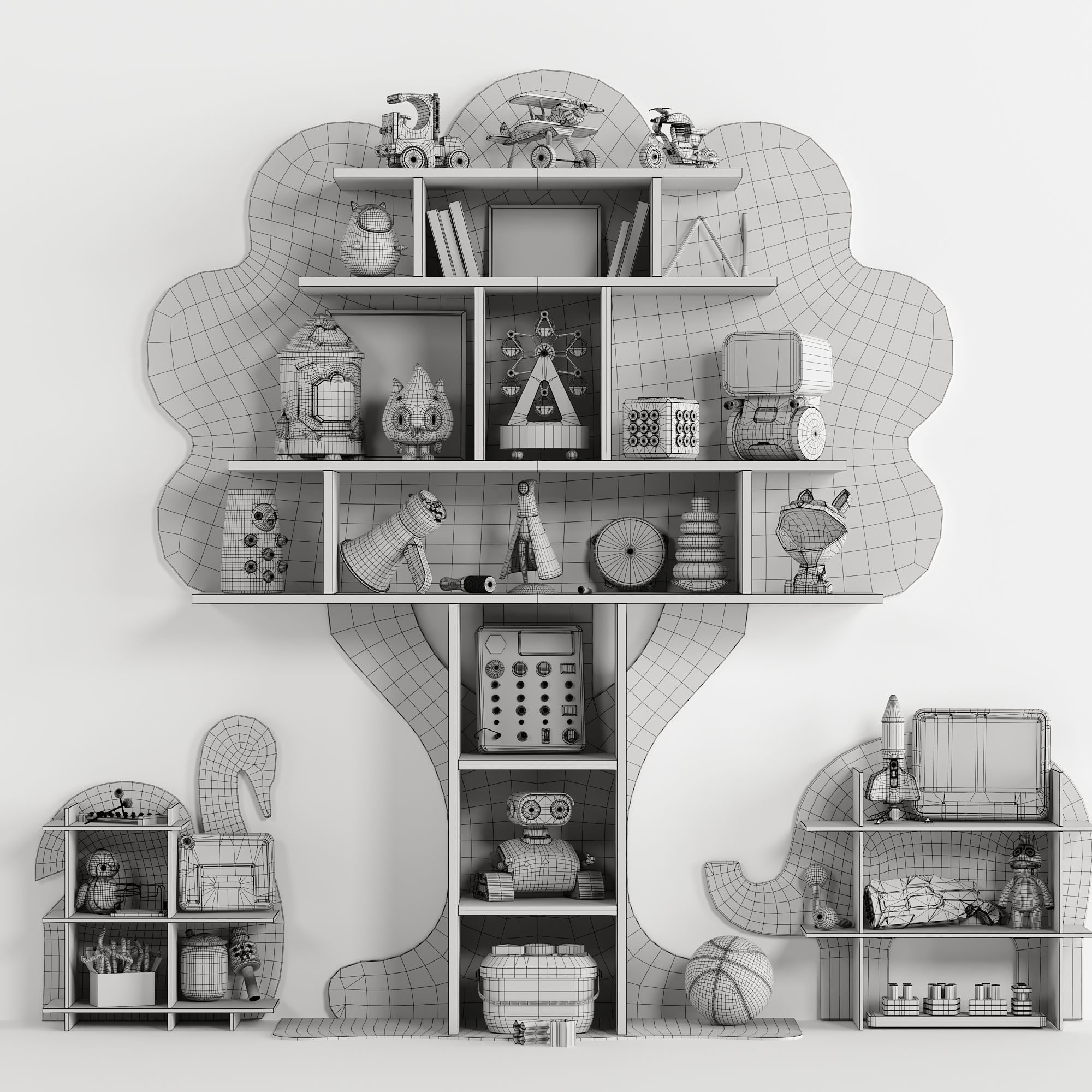 Children Room Set 14 Low-poly 3D model_6