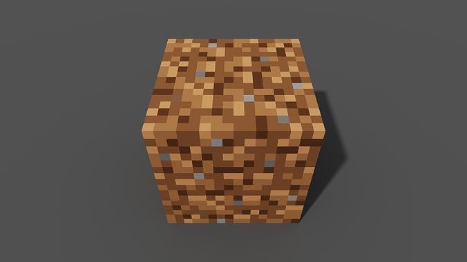 MineCraft dirt block Low-poly 3D model