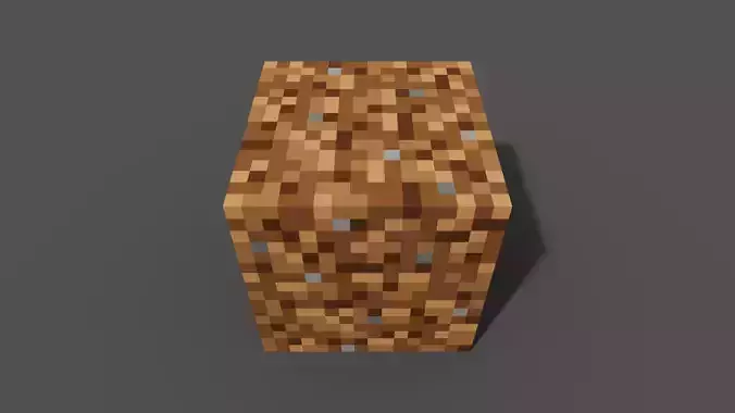 MineCraft dirt block Low-poly 3D model