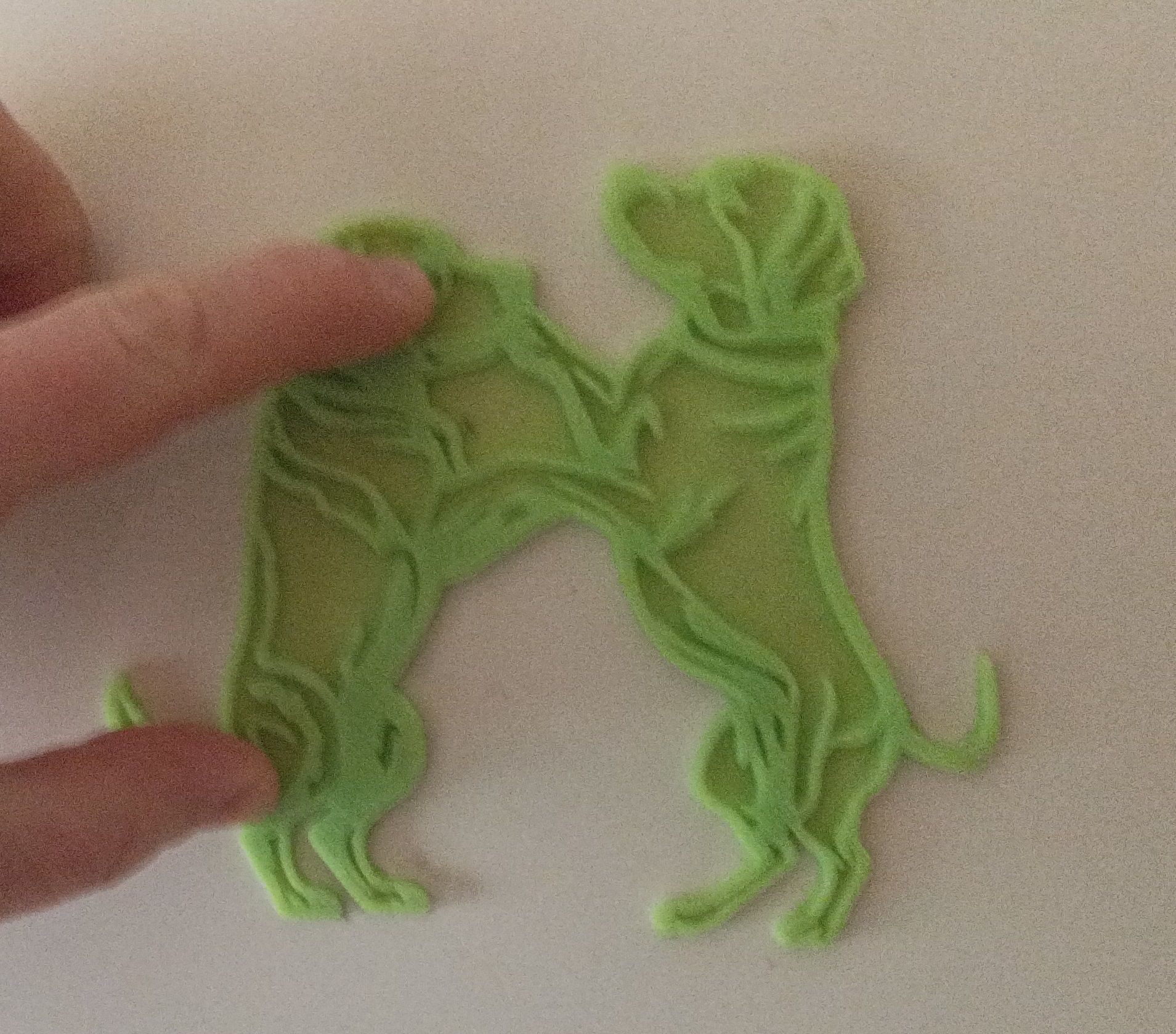 Two dancing dogs 3D print model_5