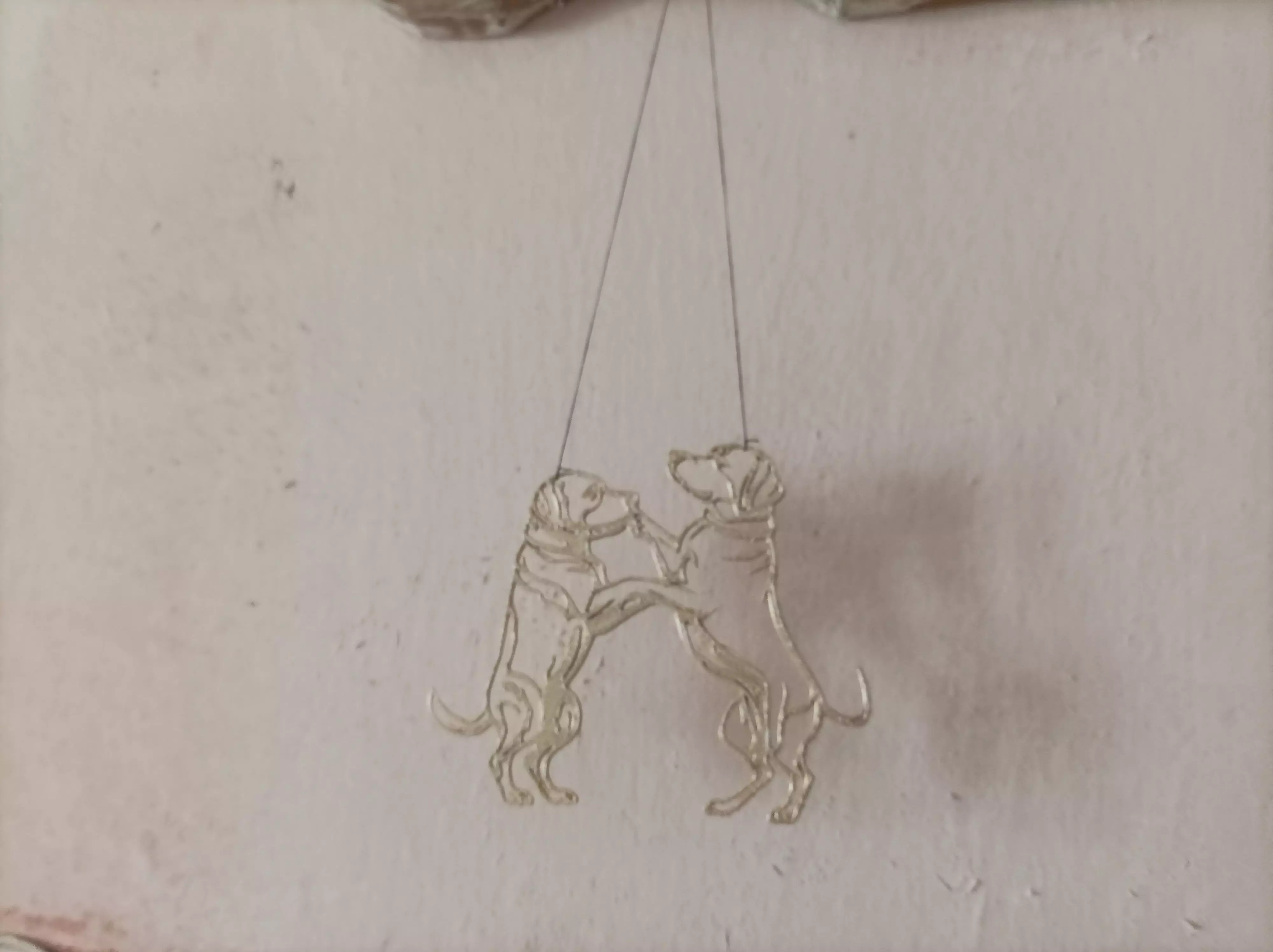 Two dancing dogs 3D print model_0